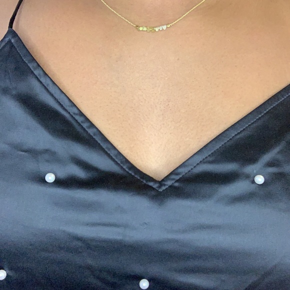 Zara black camisole with pearls - Picture 3 of 3